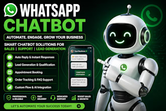 create an ai whatsapp chatbot for leads, sales and customer support