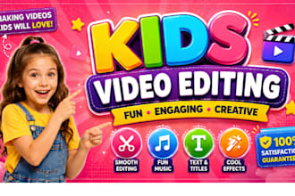 do professional  kids video editing create kids learning videos, educational