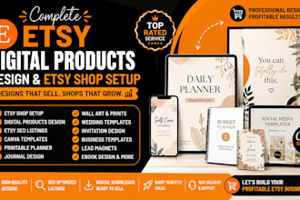 design etsy digital products setup etsy shop, etsy seo listing etsy store setup
