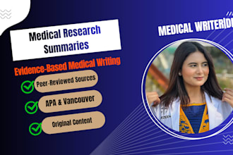 write evidence based medical research summaries