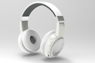 design lightweight bluetooth headphones  in solidwork with prototype  ready cad