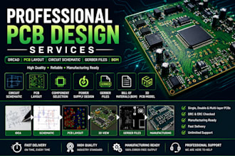 pcb layout, schematic, power supply, and orcad pcb design