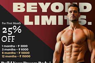 create professional fitness posters and social media ads