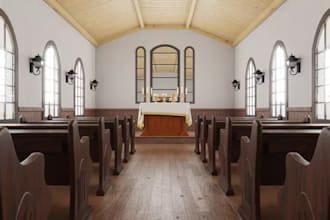 create photorealistic 3d church, mosque, synagogue, and religious space