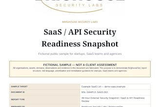 review your saas website and API security posture