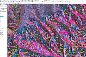 generate gis analysis mapping, land cover and spatial analysis