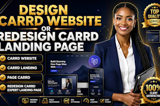 design carrd website or redesign carrd landing page