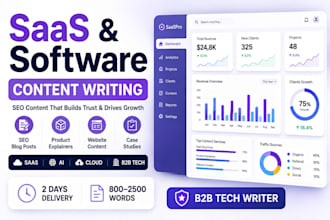 write SEO saas and software content for b2b tech companies