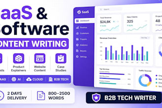 write SEO saas and software content for b2b tech companies