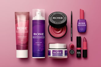 design luxury cosmetic packaging, box and label design