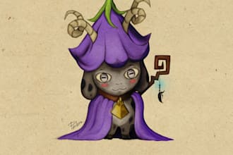 create a custom digital character illustration
