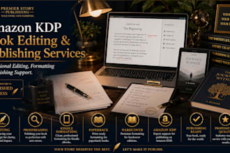 edit, format, and publish your book for amazon KDP