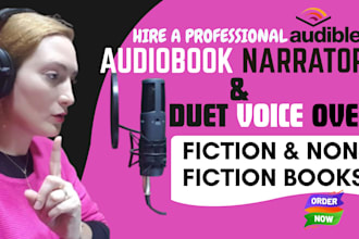 narrate fiction novel, romance, duet female audible audiobook narrator for acx