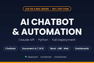 build a custom ai chatbot or automation with claude API