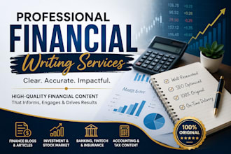 write SEO financial articles, finance blogs, fintech and investment content