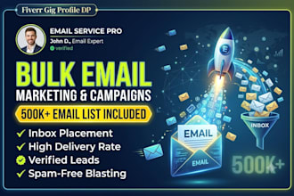 send 500k bulk emails, email blast and email marketing campaign to inbox