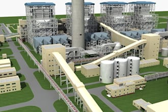 create offshore oil rig, lng plant or subsea pipeline 3d point cloud model