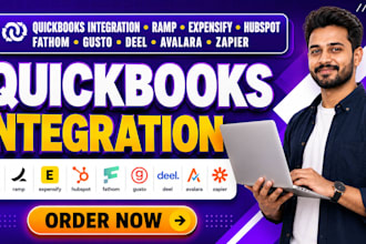 quickbooks integration ramp expensify hubspot fathom gusto deel avalara zapier