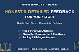 beta read your novel with detailed feedback