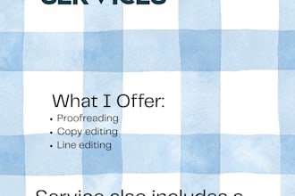 proofread and edit for accuracy and consistency