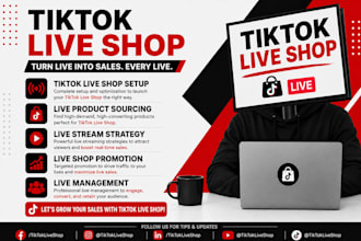 setup tiktok live shop and manage tiktok live shop  for USA  and non residents