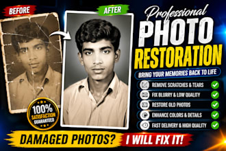 restore old and damaged photos to HD quality