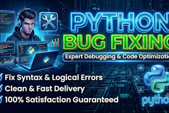 fix python errors, debug code and solve python bugs