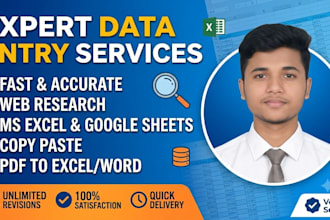 do expert data entry, copy paste, and web research work