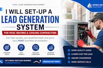 set up a lead generation system for hvac heating and cooling contractors