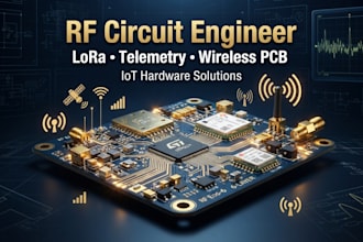 design rf circuits, lora tracking, telemetry pcb systems,iot wireless hardware