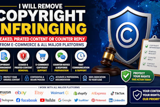 remove copyright infringing, leaked, pirated content and counter reply by e com