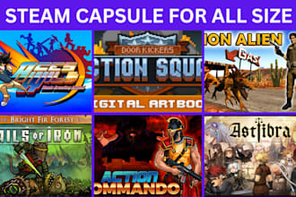 steam capsule art work banner logo steam page game art steam capsule game banner