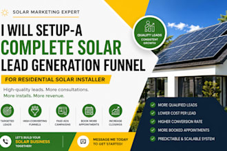 setup a complete solar lead generation funnel for residential solar installer