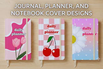 design a feminine minimalist planner and journal cover