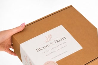 create box sealing sticker, sticker label, bar code design for packaging