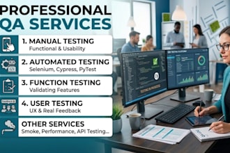 do manual and automated QA testing for your website, app, or game