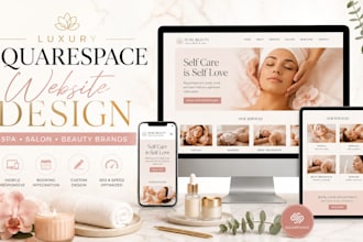 design feminine squarespace website for spa, salon and beauty business