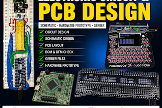 design electric circuit, pcb, schematic and hardware prototypes with gerber