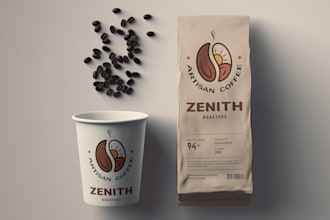 design premium coffee shop, cafe, and restaurant logo