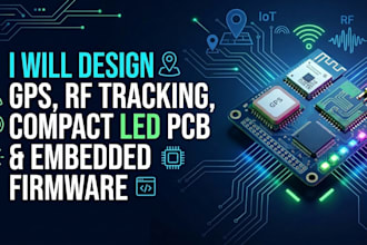 l design gps, rf tracking, compact led pcb and embedded firmware
