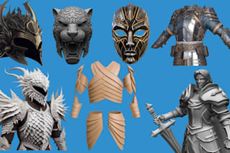 3d cosplay creation 3d wearable armor cosplay helmet 3d mask armor 3d printing