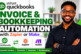 automate quickbooks invoices and bookkeeping with zapier or make automation