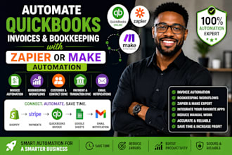 automate quickbooks invoices and bookkeeping with zapier or make automation