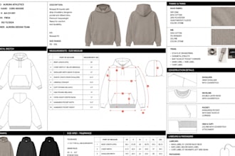 create clothing tech packs apparel tech pack and technical flats