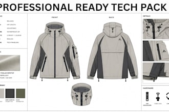 create clothing tech packs apparel tech pack and technical flats
