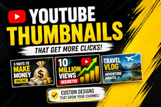 design a professional youtube thumbnails