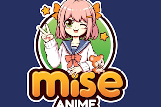 design an exclusive cute anime mascot and chibi logo