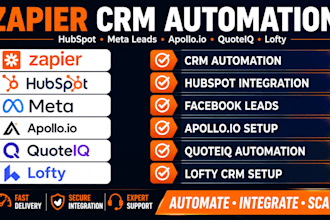 setup zapier hubspot crm facebook meta form integration apollo io quoteiq lofty