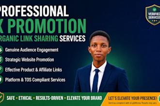 do organic x promotion and share your website link in USA UK