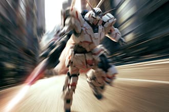draw retro mecha or scifi gundam art